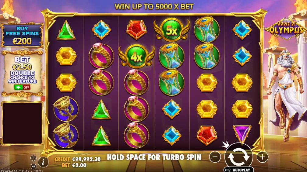 Simbolo scatter di Zeus in Gates of Olympus