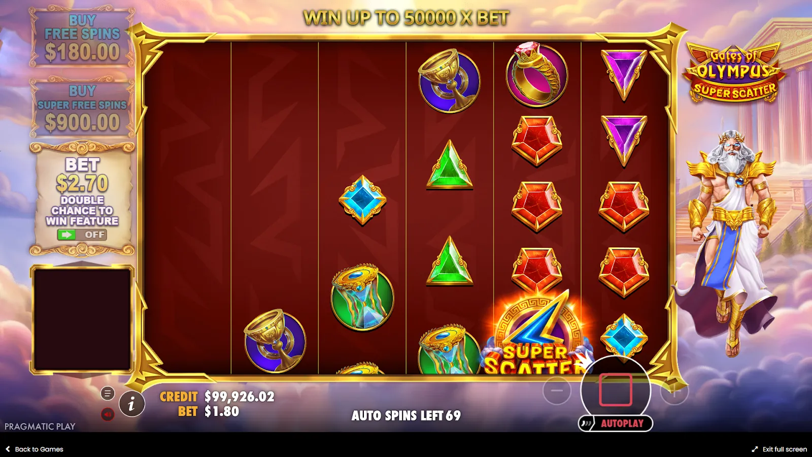 Simboli speciali in Gates of Olympus Super Scatter